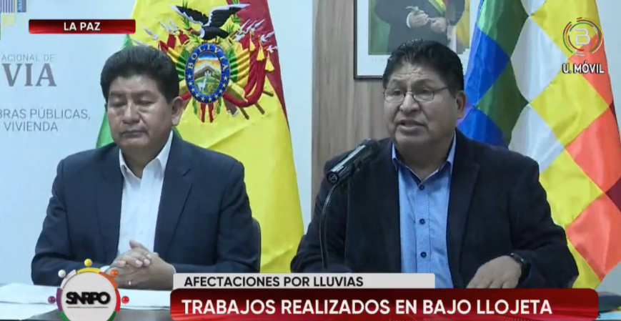 Gobierno destaca apoyo a damnificados de Bajo Llojeta y acusa a la Alcaldía de La Paz por demoras en reconstrucción de viviendas
