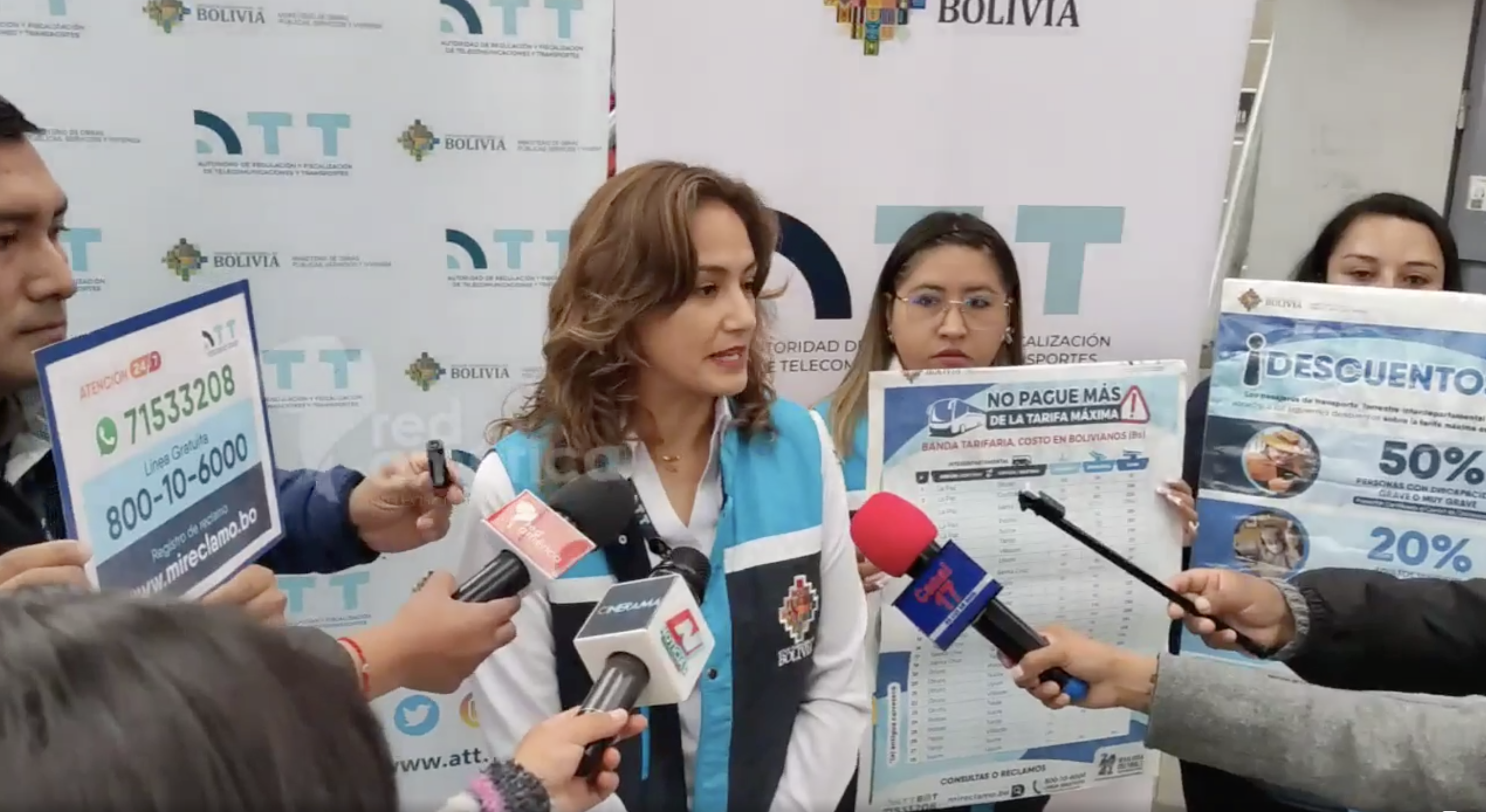 Silvia Claros, directora de la ATT. Captura: RRSS