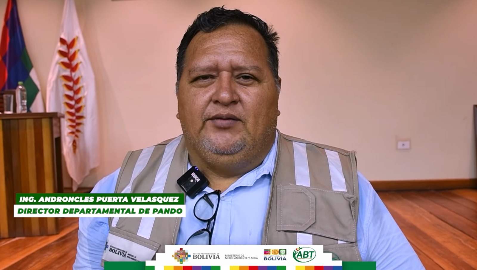 Director departamental de la ABT en Pando, Androncles Puerta. Captura: RRSS