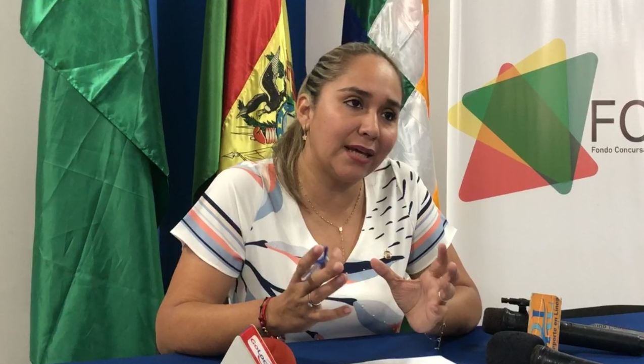 Gerente del Fondo Nacional de Inversión Productiva y Social (FPS) Beni, Gigliola Rissco Ribera. Captura: Golochtel Tv