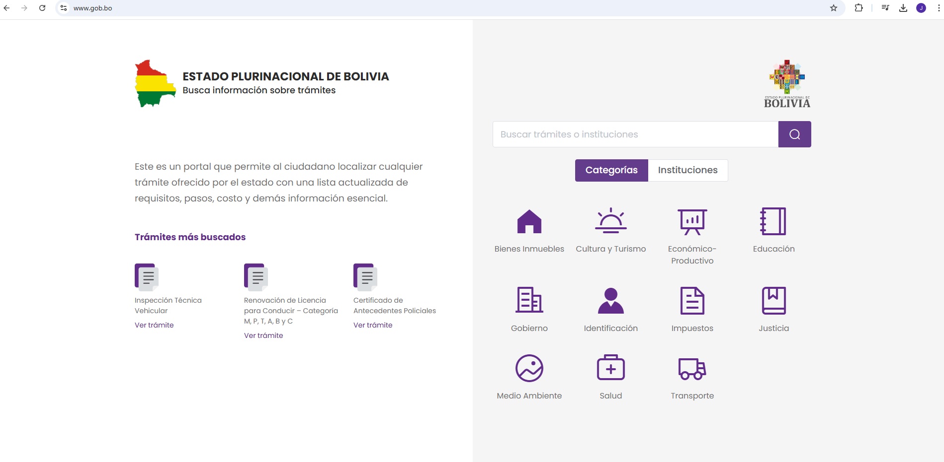 Nace la plataforma digital del Estado Plurinacional para facilitar información y acceso a trámites