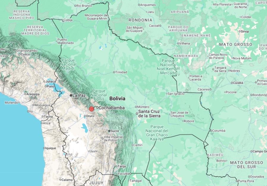 Reportan dos sismos de magnitud 3.6 y 3.0 en Tapacarí, Cochabamba