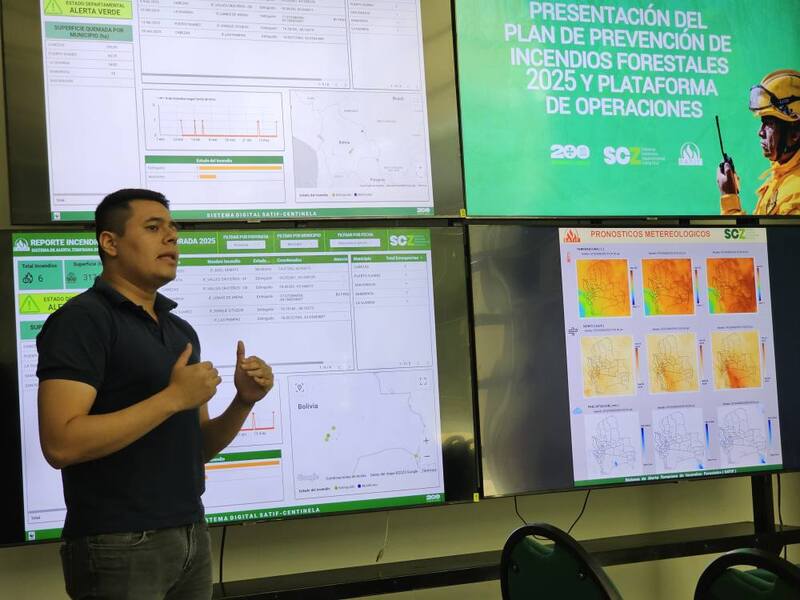 En Santa Cruz coordinan acciones para prevenir y evitar que los incendios forestales provoquen emergencias