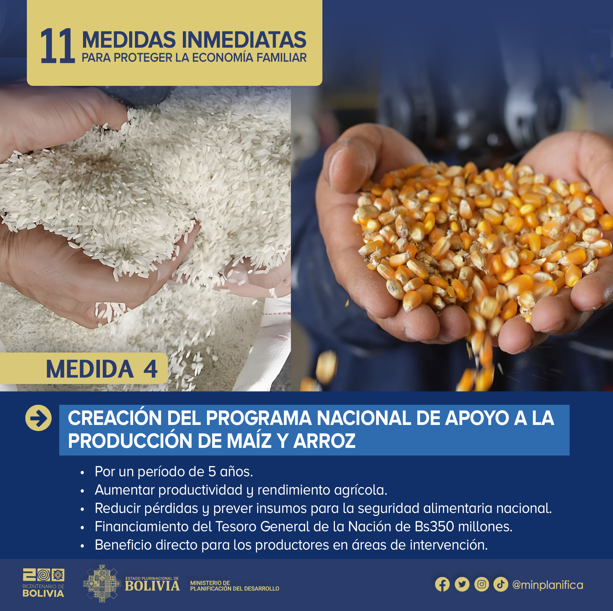 Gobierno socializa con productores el nuevo programa de apoyo para la producción de maíz y arroz