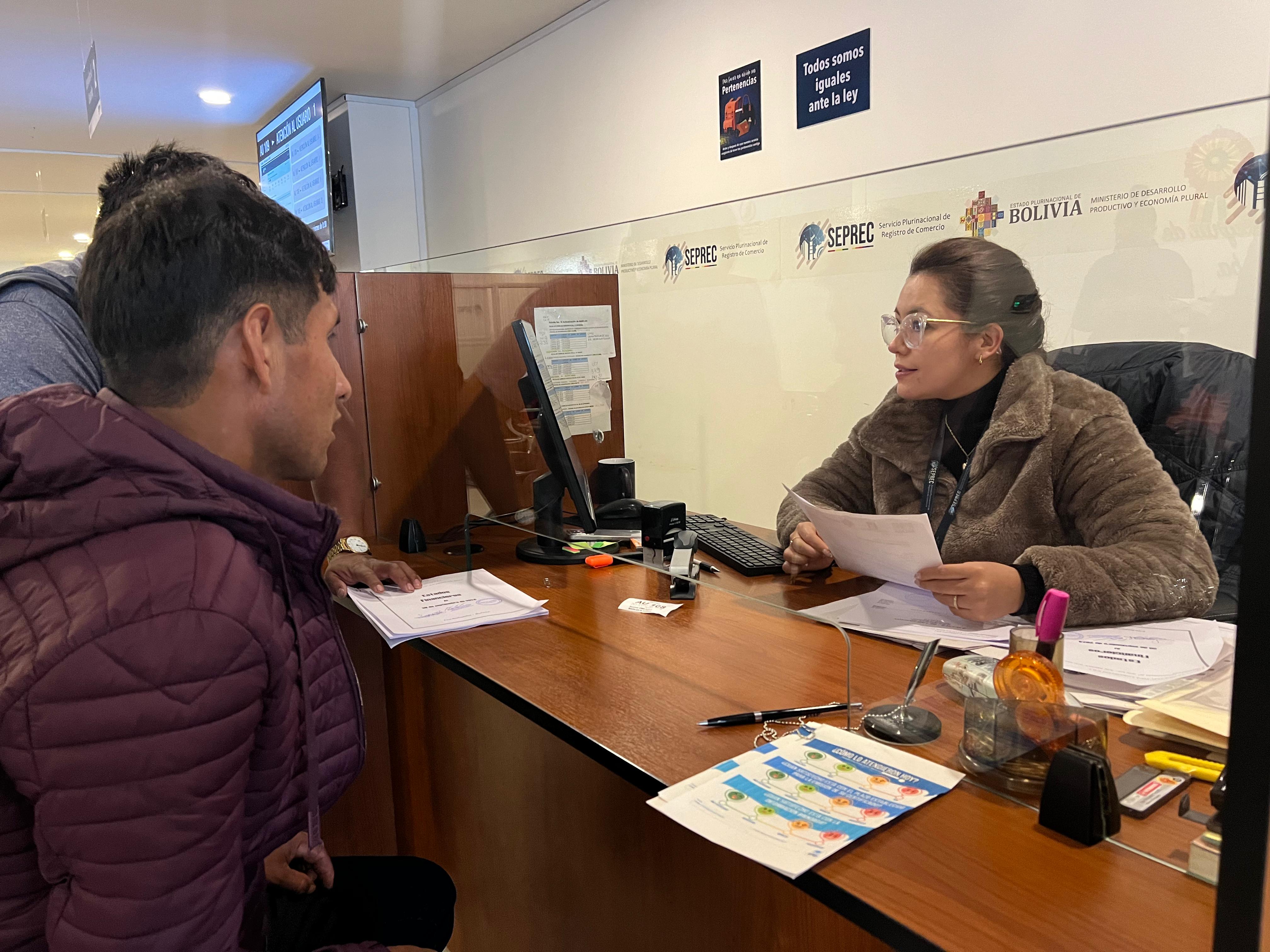 Más de 141.000 unidades económicas en Bolivia ya declararon a sus beneficiarios finales ante el Seprec