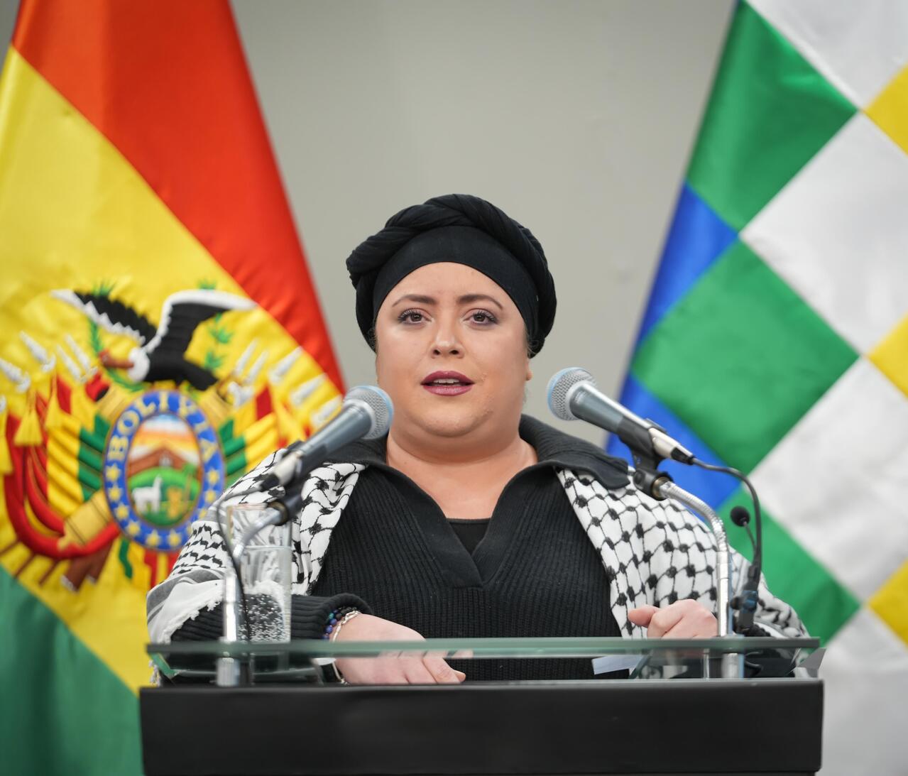 Conferencia de la ministra Maria Nela Prada. Foto: Cristian Quiroga.