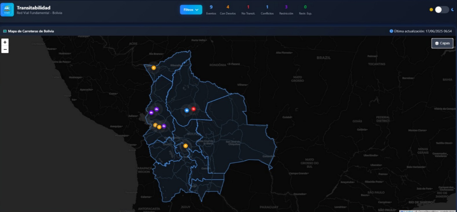 ABC reporta este martes un solo punto de bloqueo en Beni 