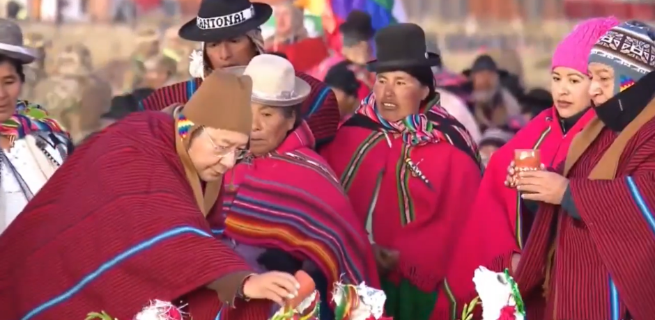 Presidente pide en el Willka Kuti 5533 unidad y mejores días para los bolivianos durante el Bicentenario 