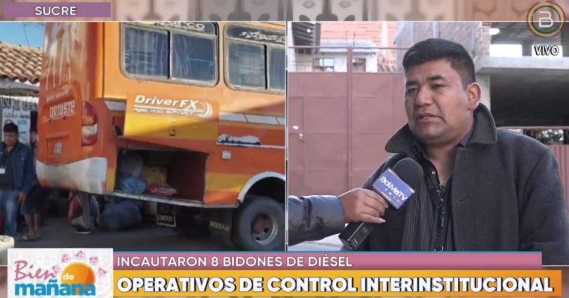 Aprehenden a dos personas por acopio ilegal de combustible en Sucre