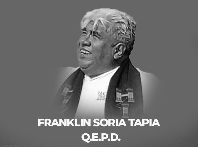 Presidente expresa su pesar por la partida de Franklin Soria y envía condolencias a la familia