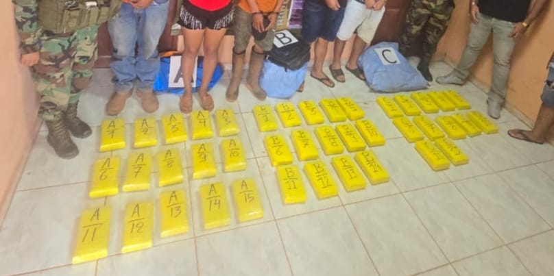 Aprehenden a 5 personas con más de 43 kilos de marihuana en Beni