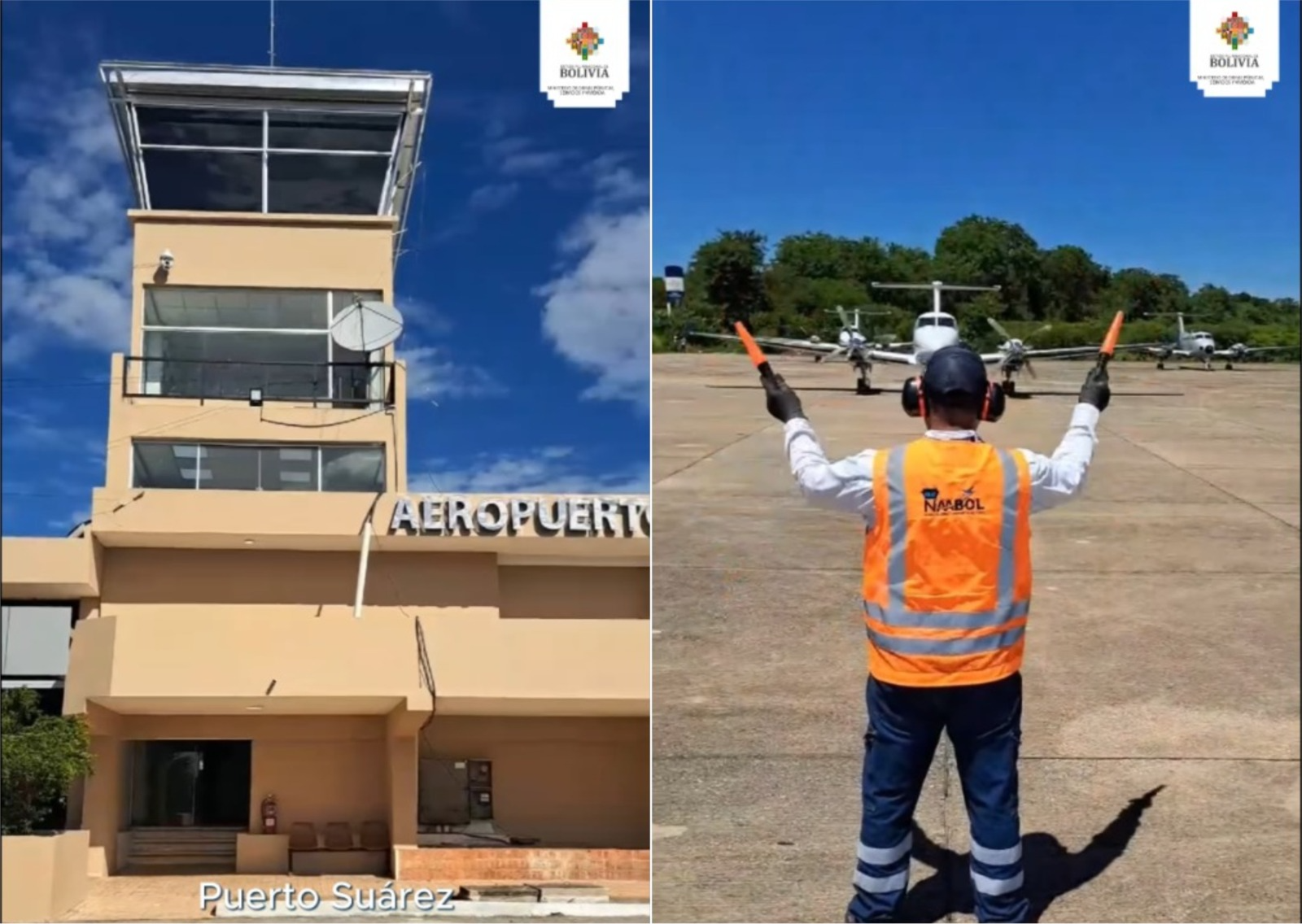 Aeropuerto "Capitán Salvador Ogaya" del municipio fronterizo de Puerto Suarez, Santa Cruz. Foto: Naabol