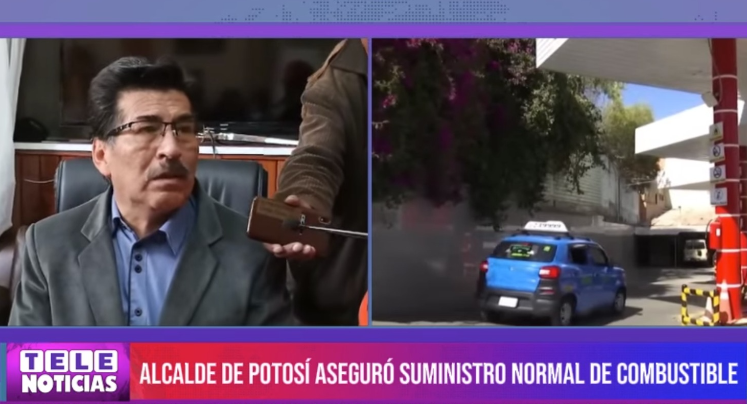 Alcalde interino de Potosí, Waldo Porcel. Captura: TeleEstrella