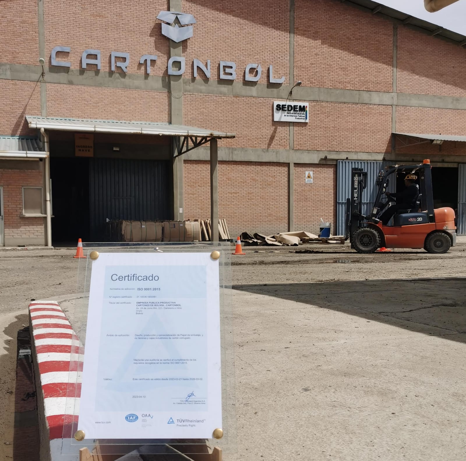 Cartonbol renueva su certificación ISO 9001 por quinto año consecutivo