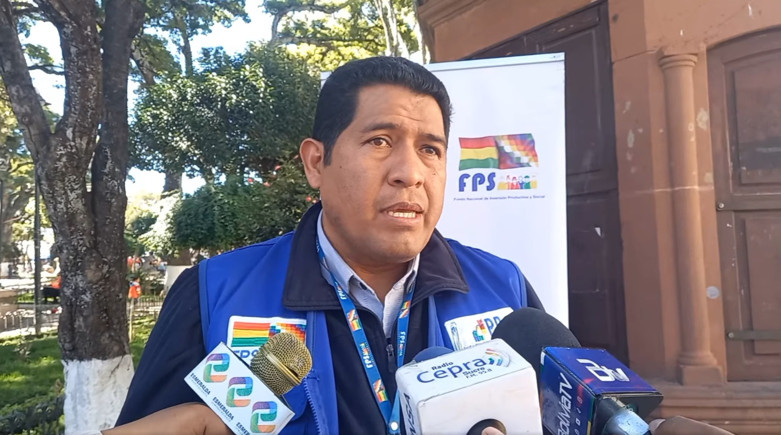 Gerente del Fondo Nacional de Inversión Productiva y Social (FPS) en Chuquisaca, Gonzalo Salazar. Captura: Radio Cepra