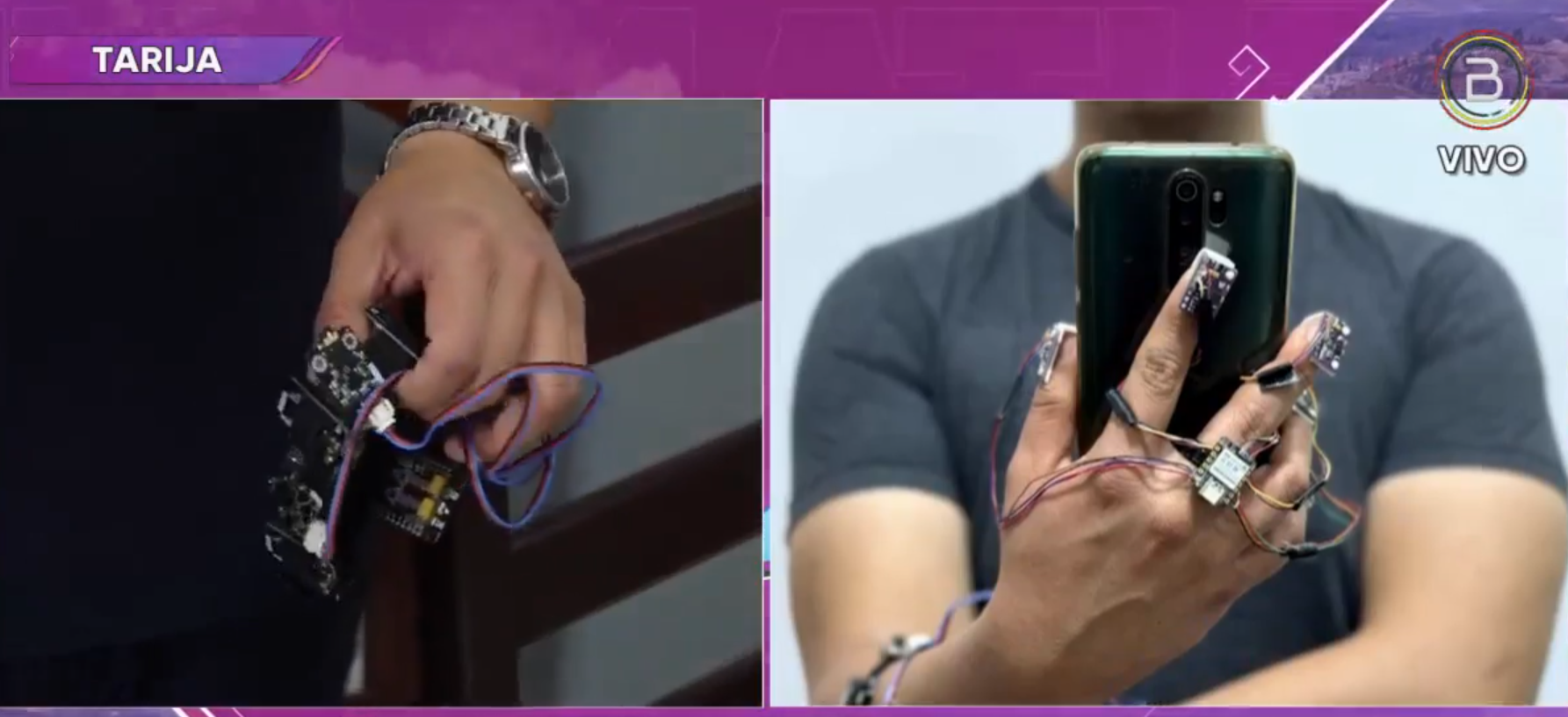 Joven tarijeño renueva la creación de un dispositivo que traduce el lenguaje de señas en audio