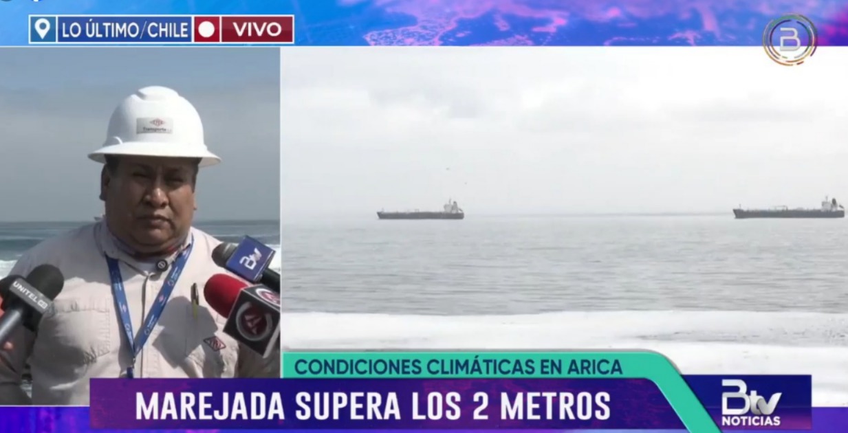 Restringen operaciones en puerto de Arica por olas de elevada altura, se prevé desembarque de combustibles la próxima semana