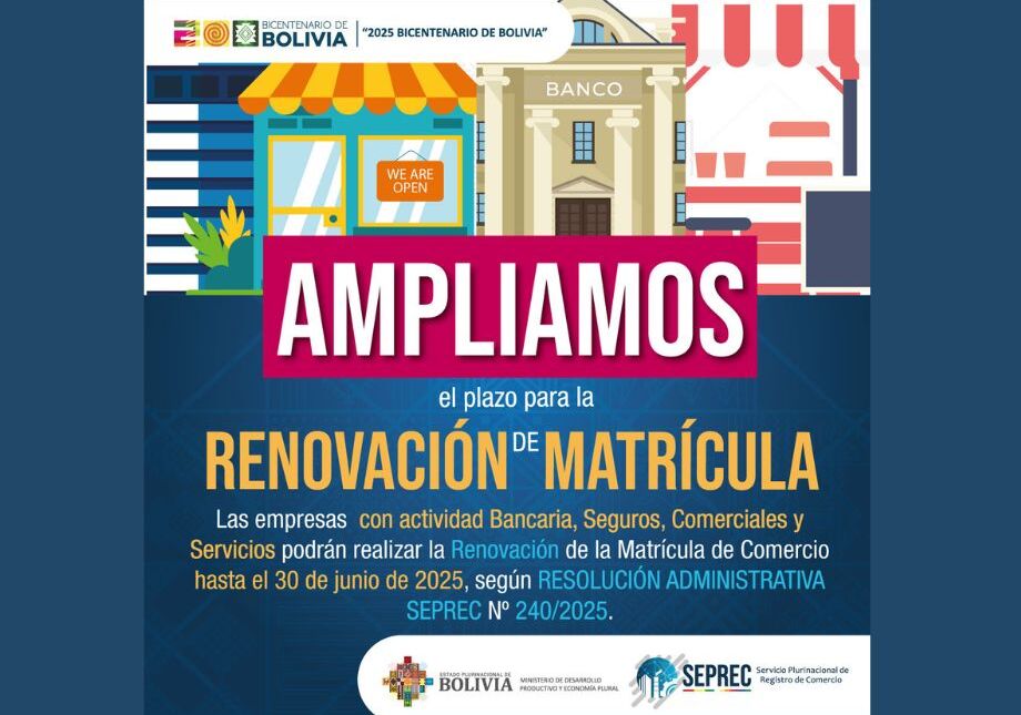 Seprec amplía hasta el 30 de junio plazo para renovar la matrícula de comercio