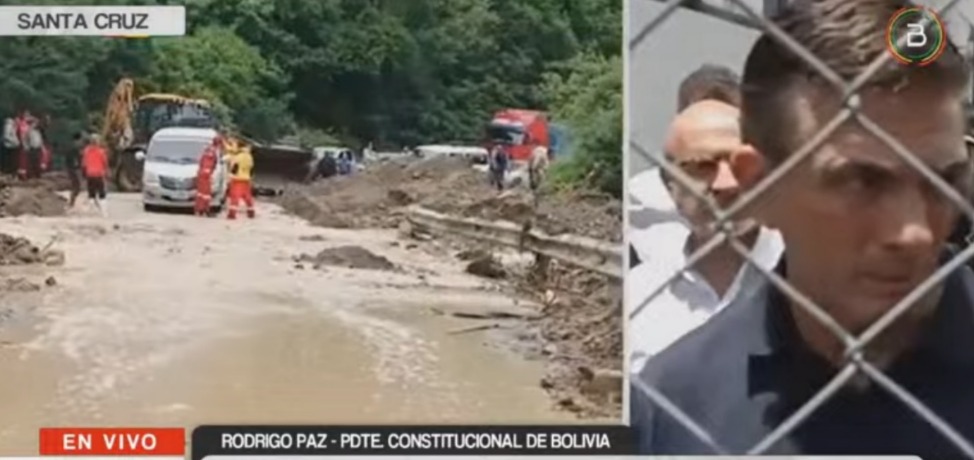 Presidente Paz se traslada a Samaipata y activa la ayuda humanitaria tras el desborde de ríos 