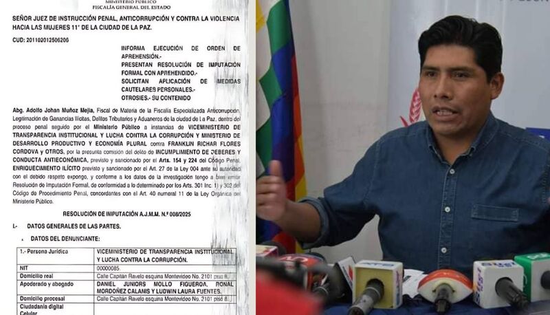 Fiscalía imputa a exgerente de Emapa Franklin Flores y solicita su detención preventiva por tres delitos