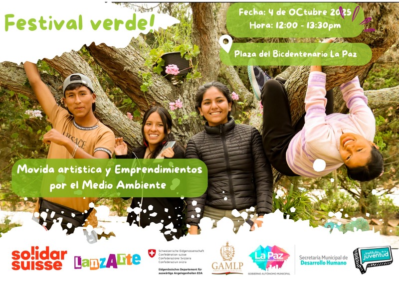 Jóvenes se movilizarán en La Paz con arte y emprendimientos verdes por el medio ambiente