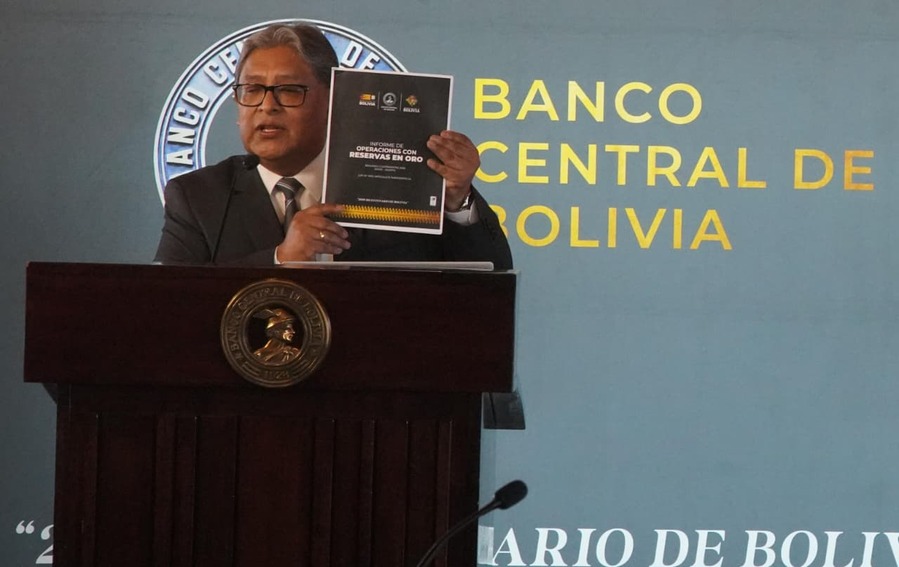 Reservas de oro de Bolivia alcanzan 24,12 toneladas, con más del 90% depositado en el exterior