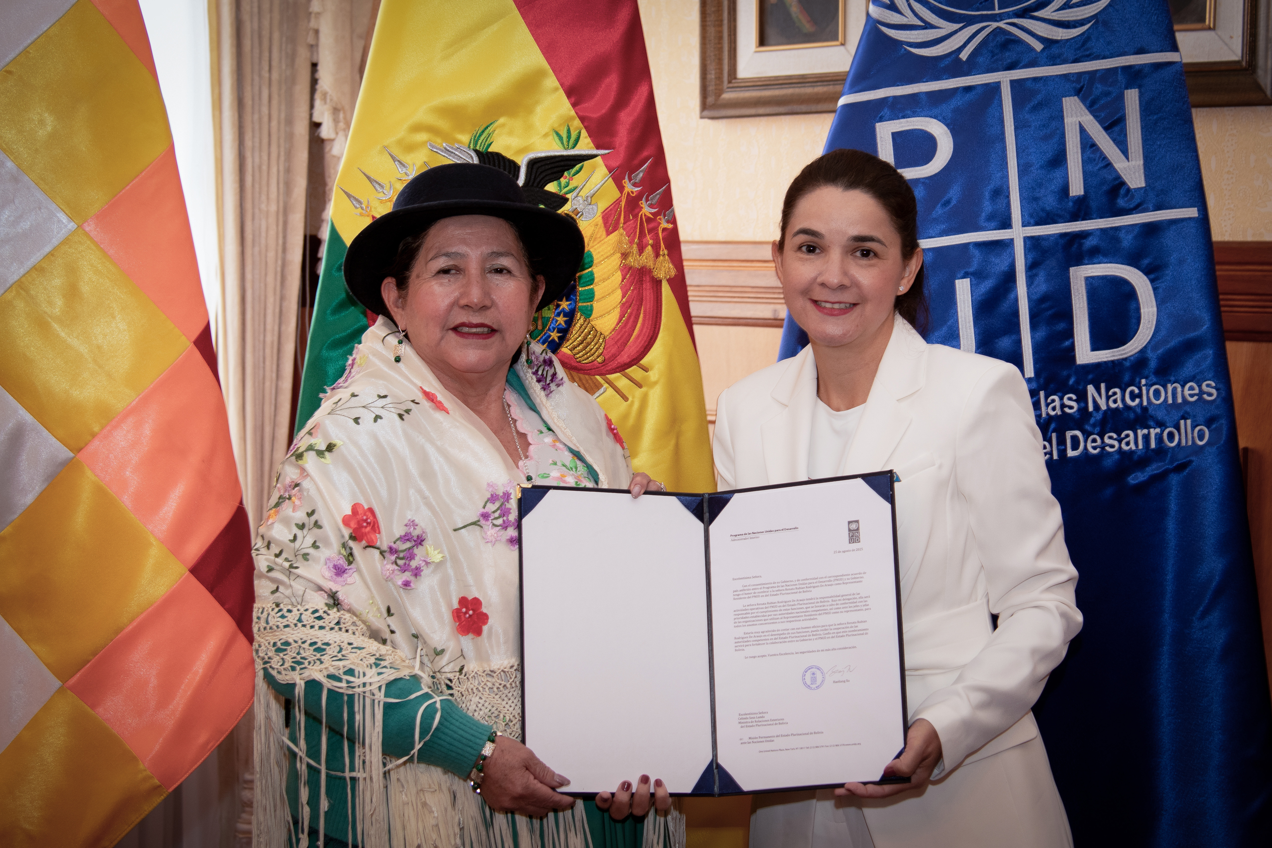 Renata Rubian asume como nueva Representante Residente del PNUD en Bolivia