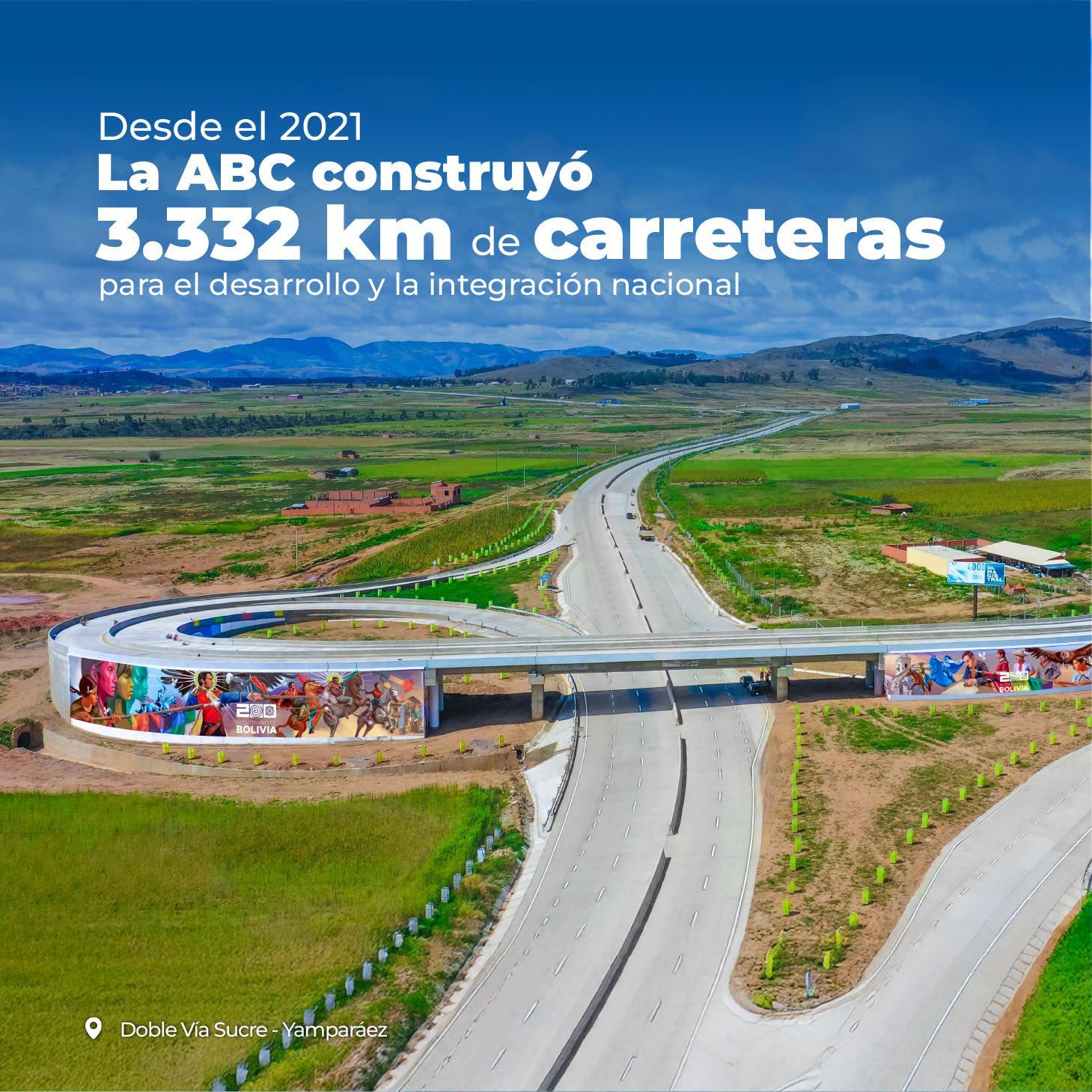 En lo que va del año, Gobierno entregó carreteras por más de Bs 4.446 millones de inversión