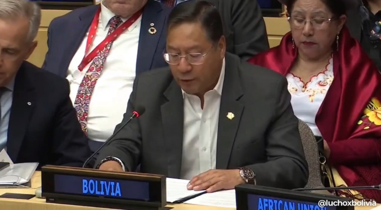 Presidente Arce destaca en Nueva York la importancia de corredores de tránsito para países sin litoral