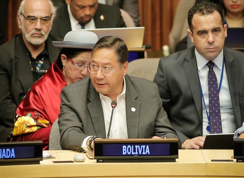 Presidente Arce plantea a la ONU una agenda de seis medidas para enfrentar el neocolonialismo y reforzar la paz global