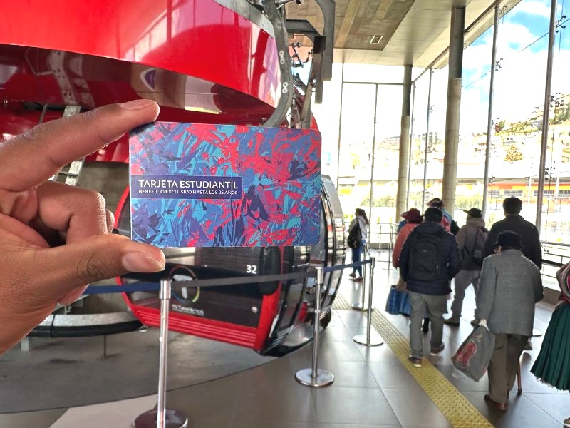 Tarjeta estudiantil de Mi Teleférico