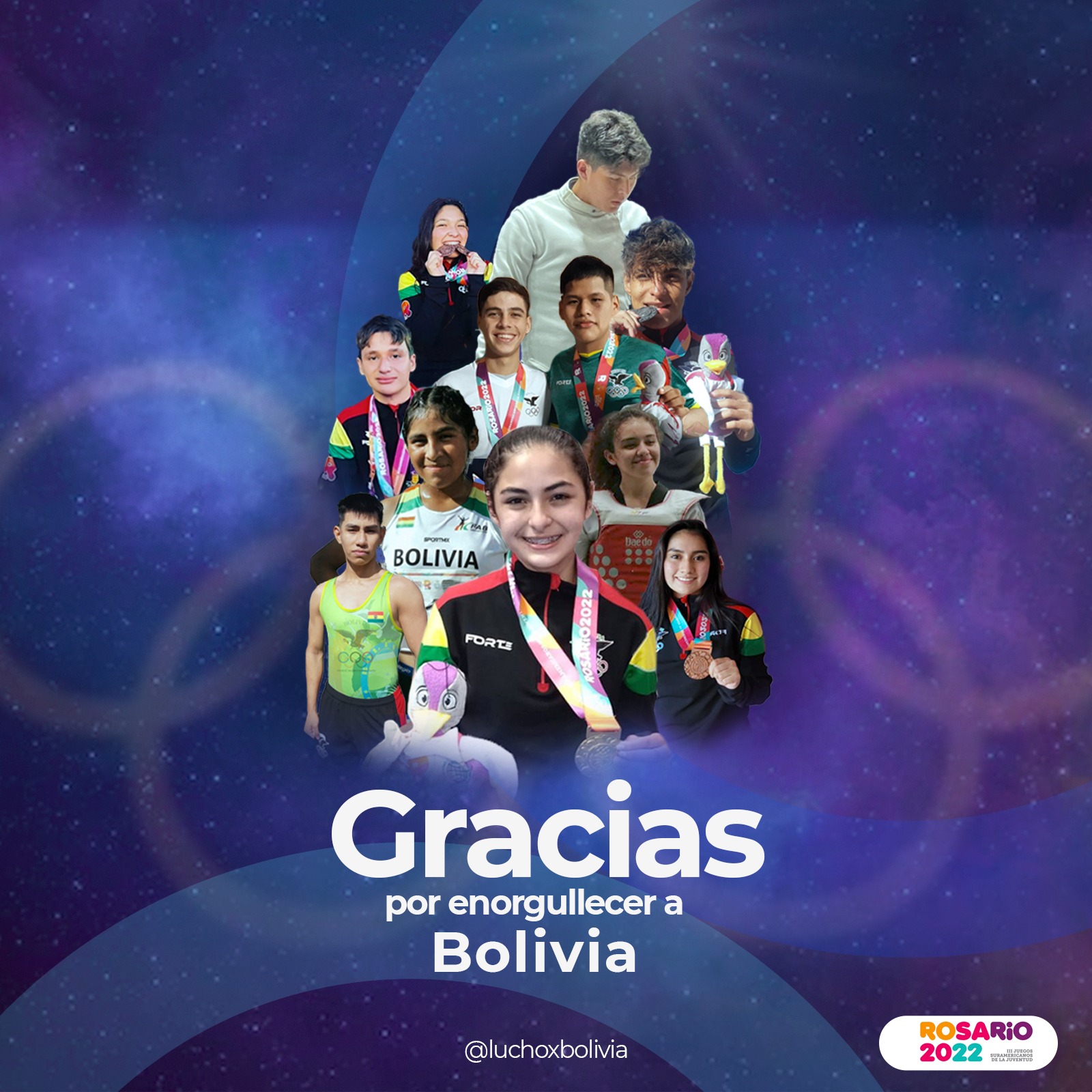 Presidente felicita a la representación boliviana que compitió en los III Juegos Suramericanos de Rosario