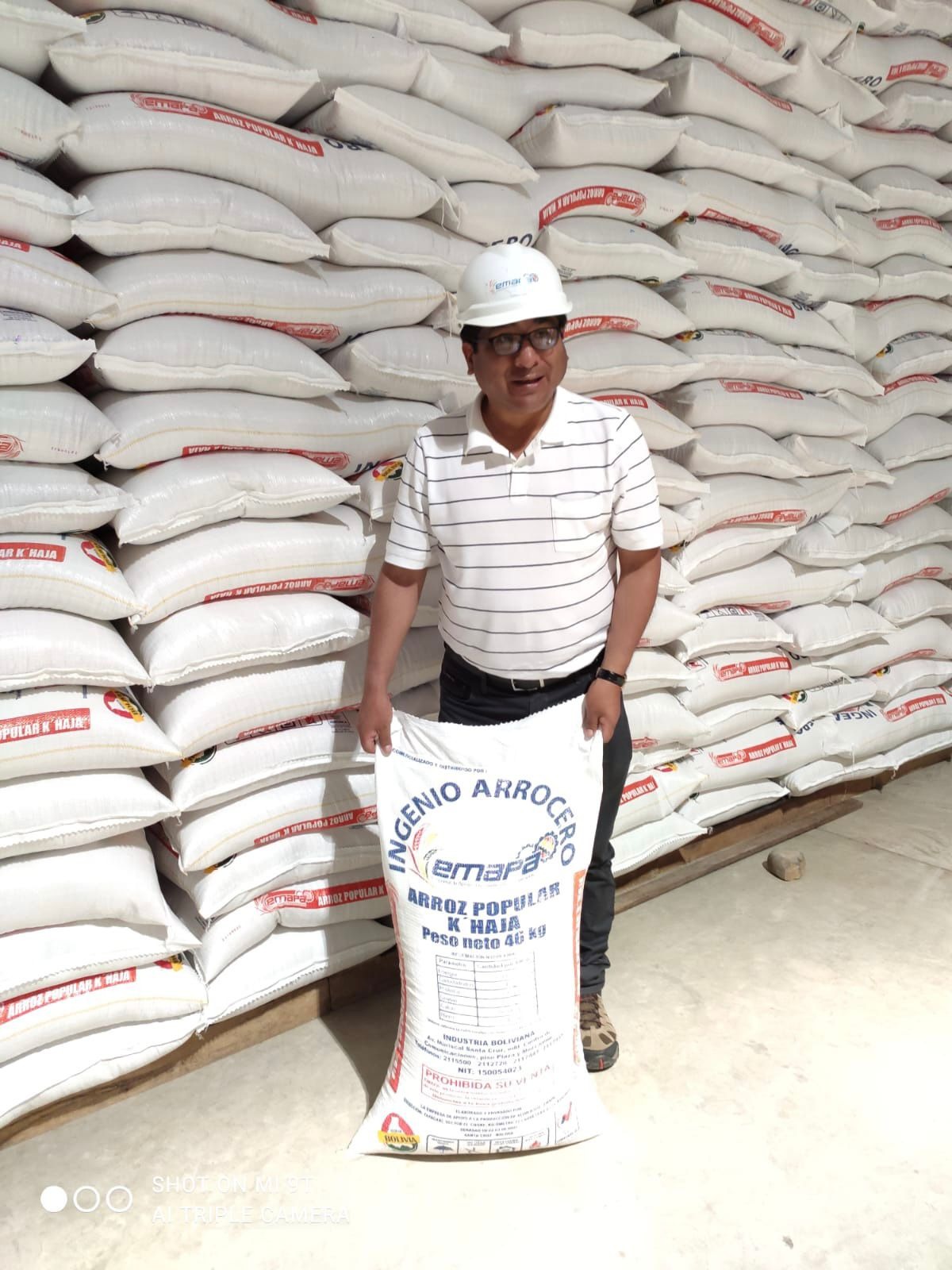 Emapa tiene stock de 4.900 toneladas de arroz en Yapacaní e inicia acopio del grano a $us 70 la fanega 