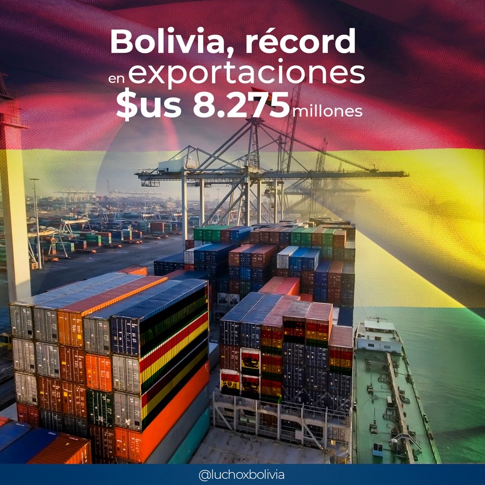 Bolivia bate récord en exportaciones con $us 8.275 millones a julio