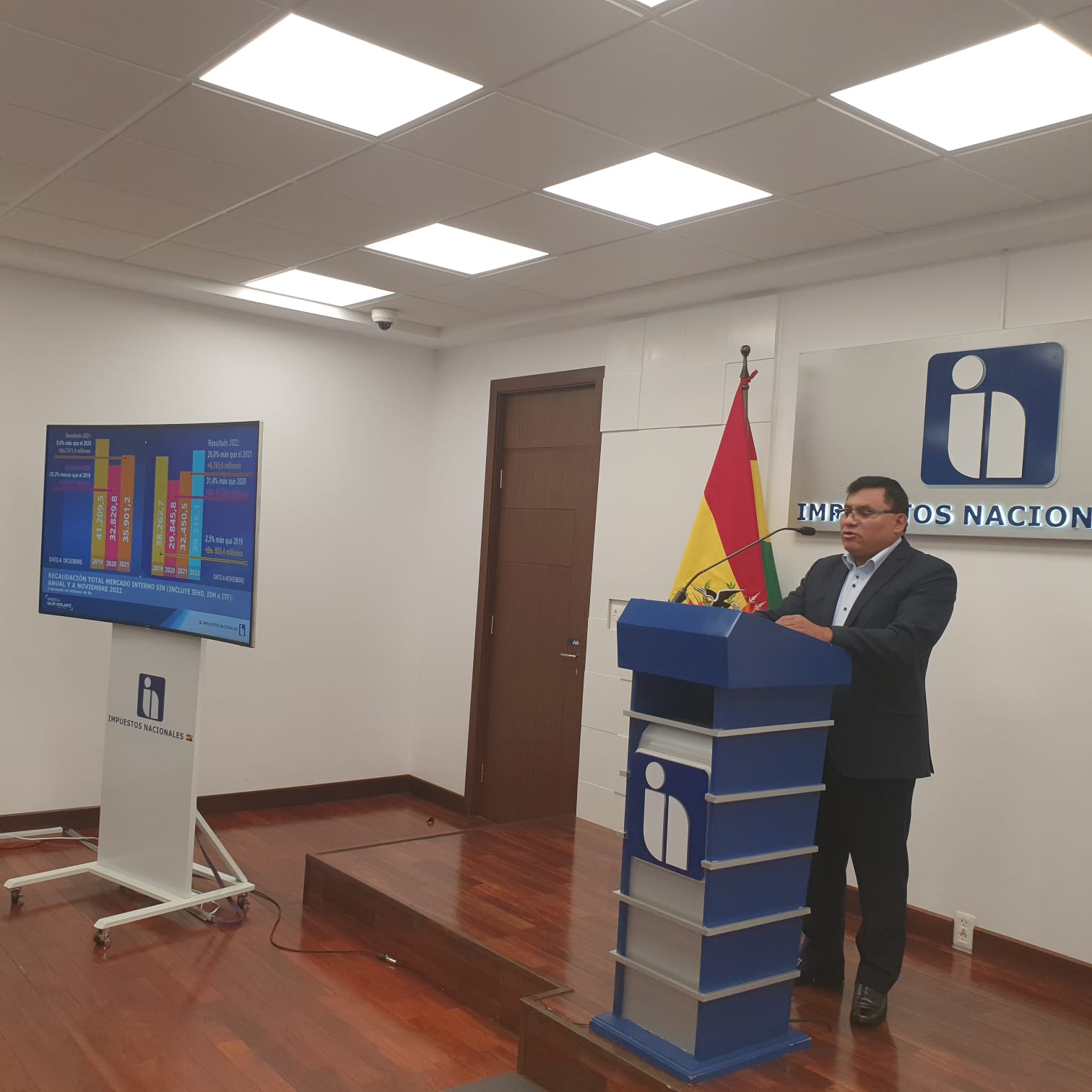 Recaudación de Mercado Interno aumenta a Bs 30.180 millones a noviembre