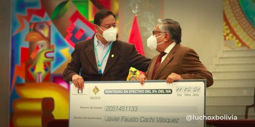 Presidente Arce destaca que a mayo se devolvió Bs 20 millones con el Re-IVA