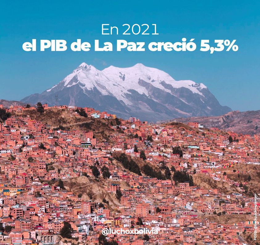 Presidente destaca que el PIB de La Paz creció 5,3% y la inversión pública en el departamento subió 23%