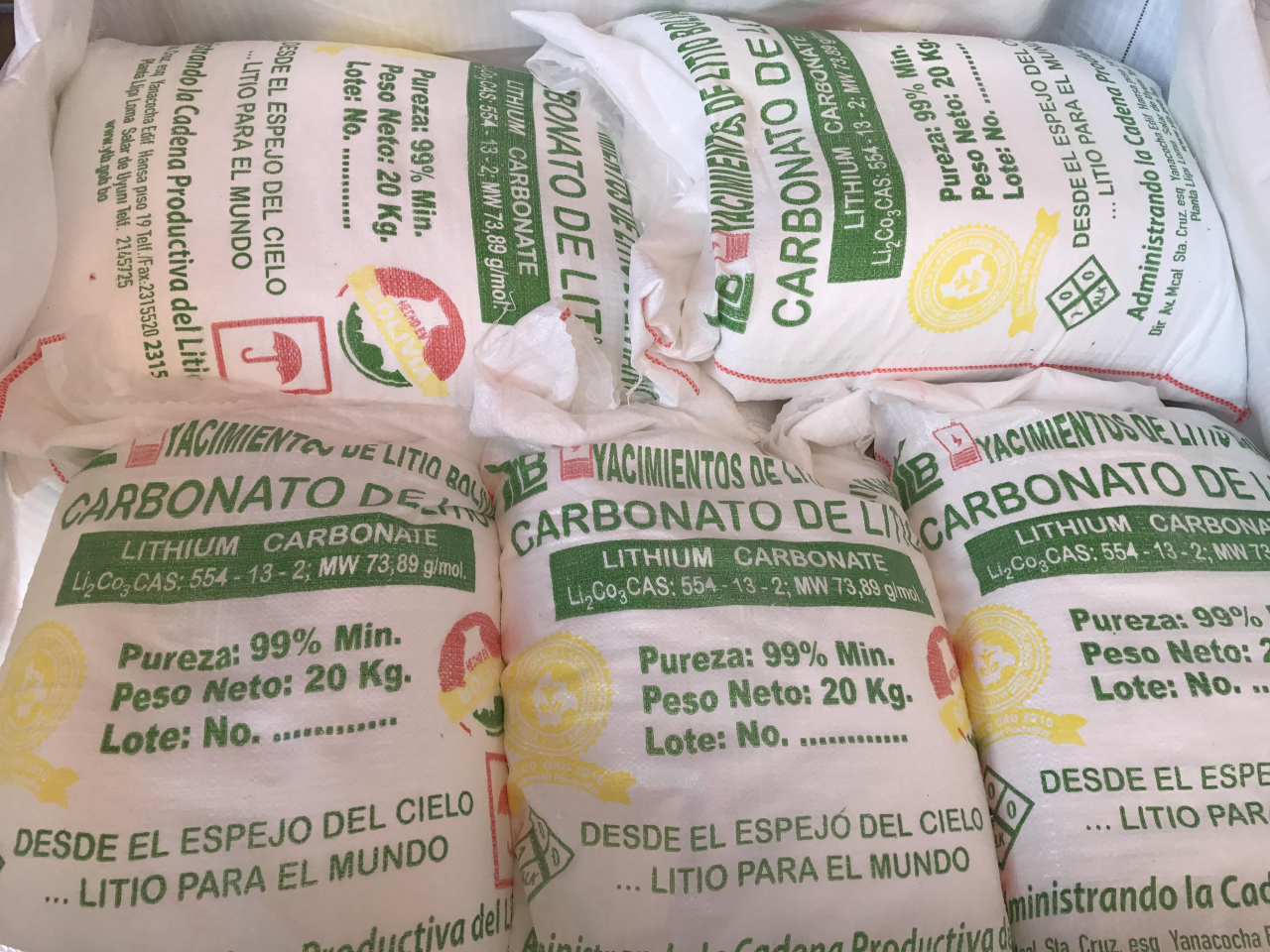 YLB obtiene Bs 150 millones por venta de carbonato de litio en el primer cuatrimestre