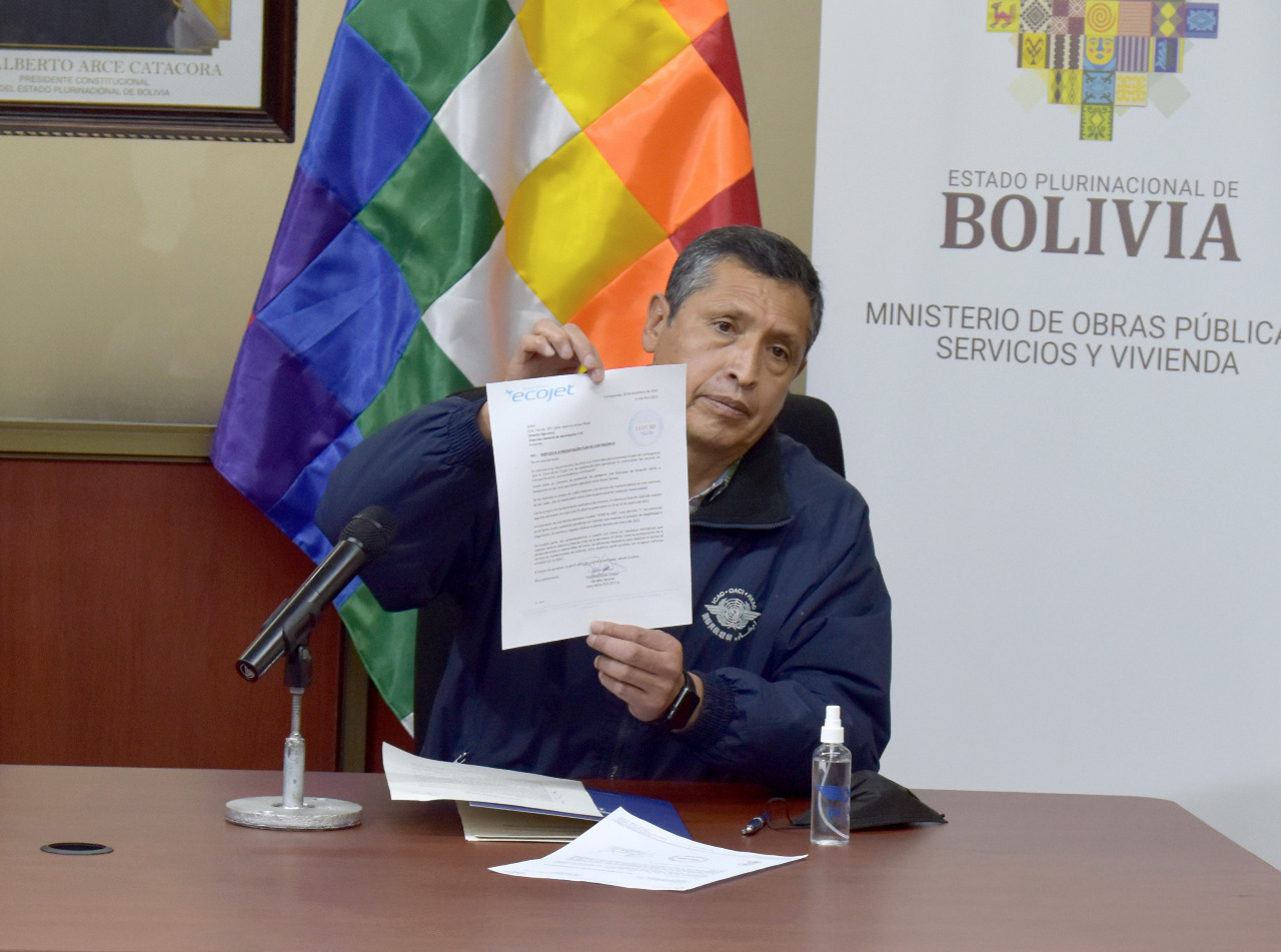 DGAC advierte a Ecojet que si no vuelve a operar desde agosto se le retirará su certificación