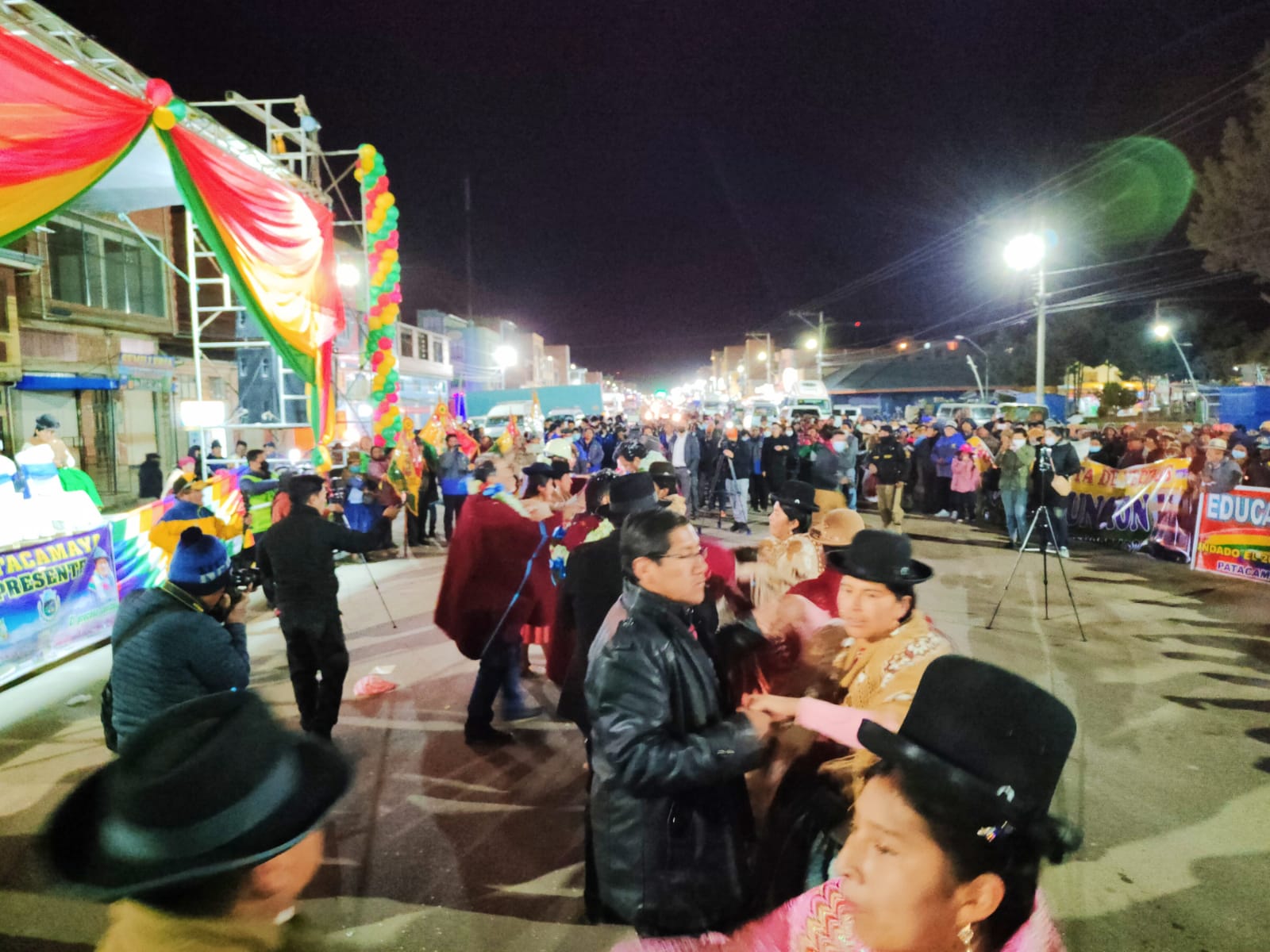 La ciudad altiplánica de Patacamaya estrena alumbrado público LED