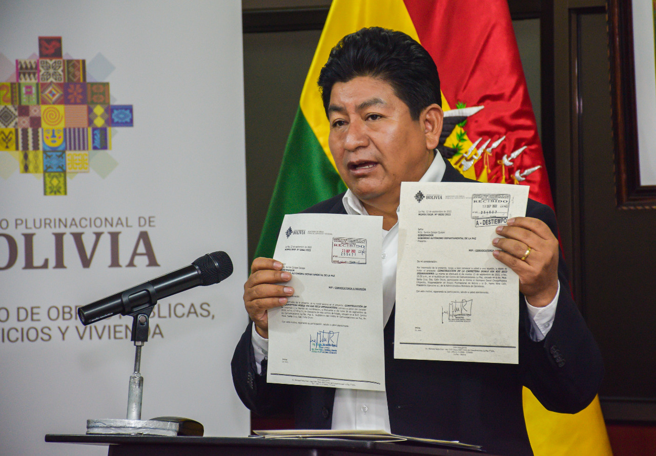 Gobernador de La Paz confirma su asistencia a la reunión con el Gobierno tras reiteradas invitaciones