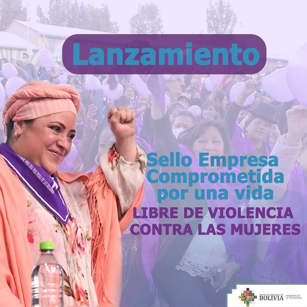Gobierno presentará en Santa Cruz el “Sello” de empresas públicas y privadas comprometidas en la lucha contra la violencia de género
