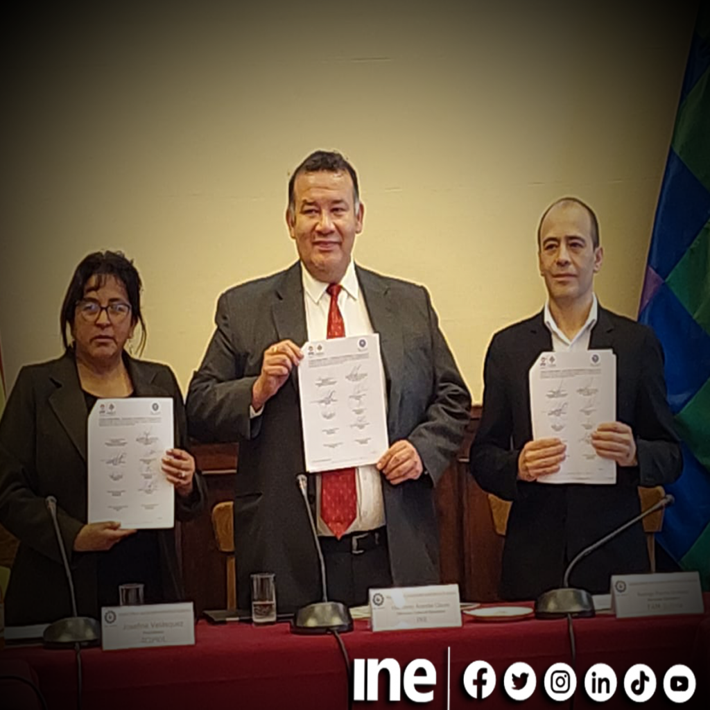 INE firma convenio con las asociaciones municipales de Bolivia para fortalecer el censo