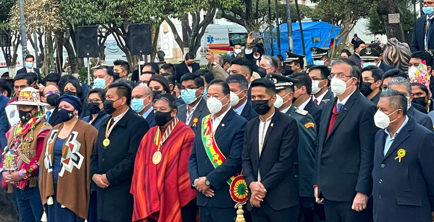 Con presencia del Presidente Arce se desarrollan los actos en homenaje a la independencia de Bolivia