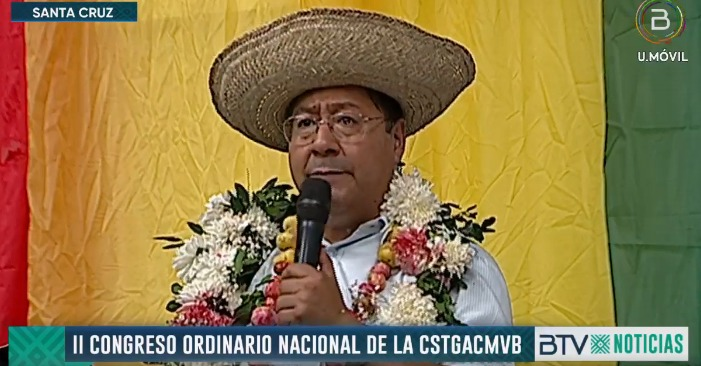Presidente inaugura el II congreso de la Confederación de Trabajadores Gremiales de Bolivia y exhorta a la unidad (amplia)