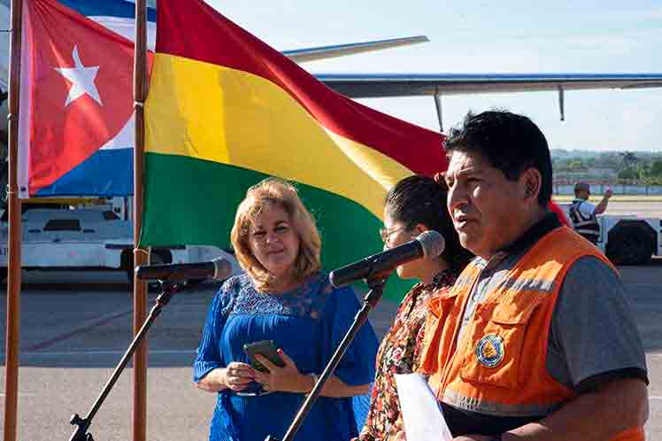 Cuba recibe ayuda solidaria de Bolivia
