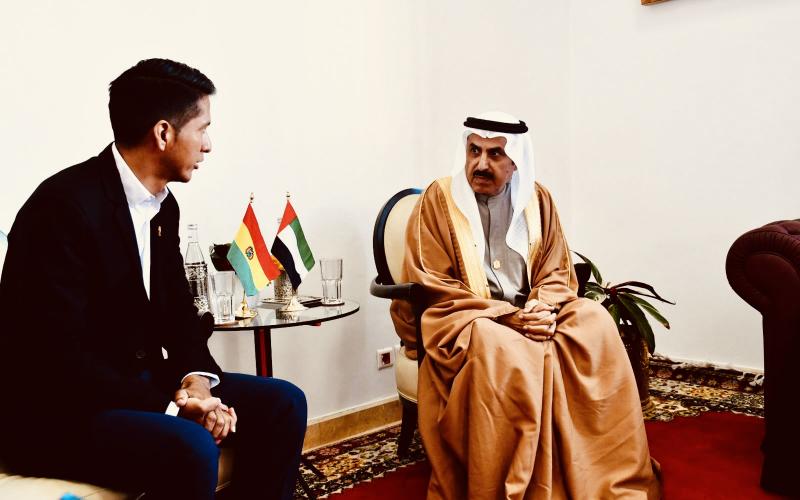 Presidente del Senado se reúne con Presidente del Consejo de Emiratos Árabes