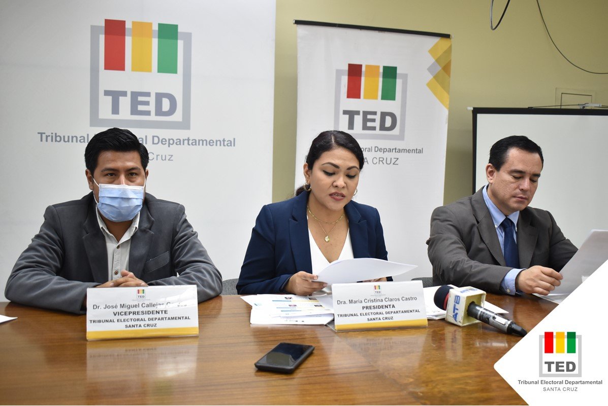 El TED cruceño aclara que decisiones de cabildo no son vinculantes por envío de “observadores”