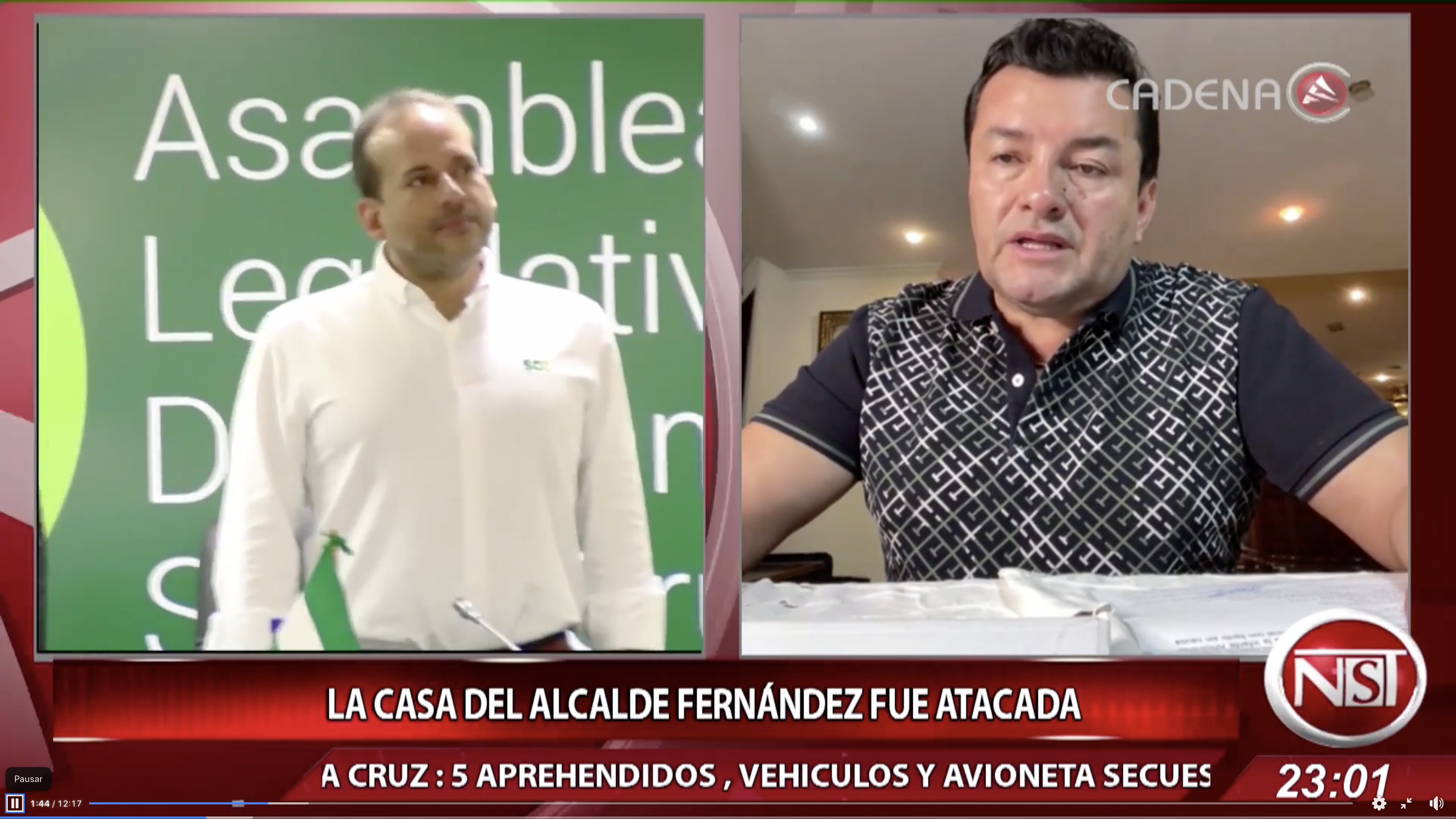 Alcalde Fernández afirma que gente del partido de Camacho fue parte del ataque a su vivienda