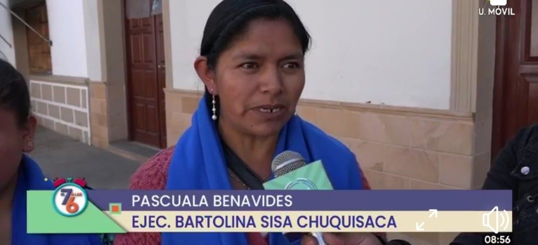 Censo: Bartolinas de Chuquisaca instan a Camacho a levantar el paro y a participar en la mesa técnica en Trinidad